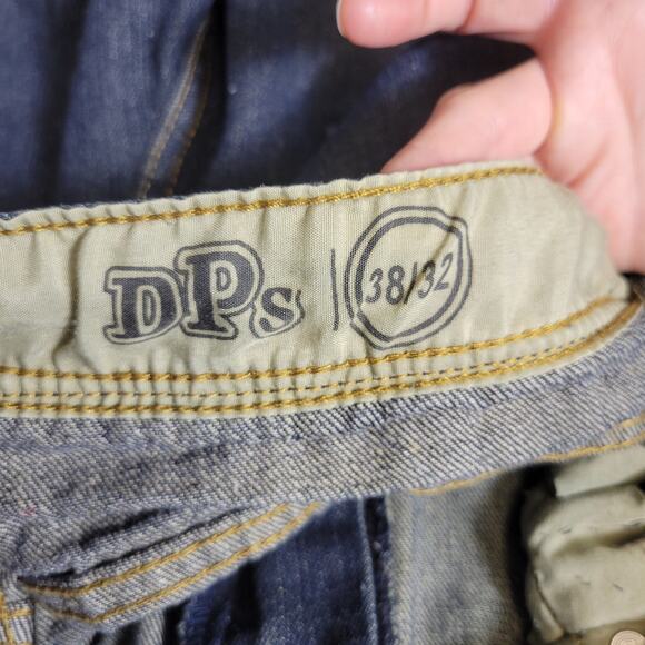 Ditch Plains Denim Jeans Mens 38x32 Dark Wash Relaxed Straight Distressed - Picture 5 of 5